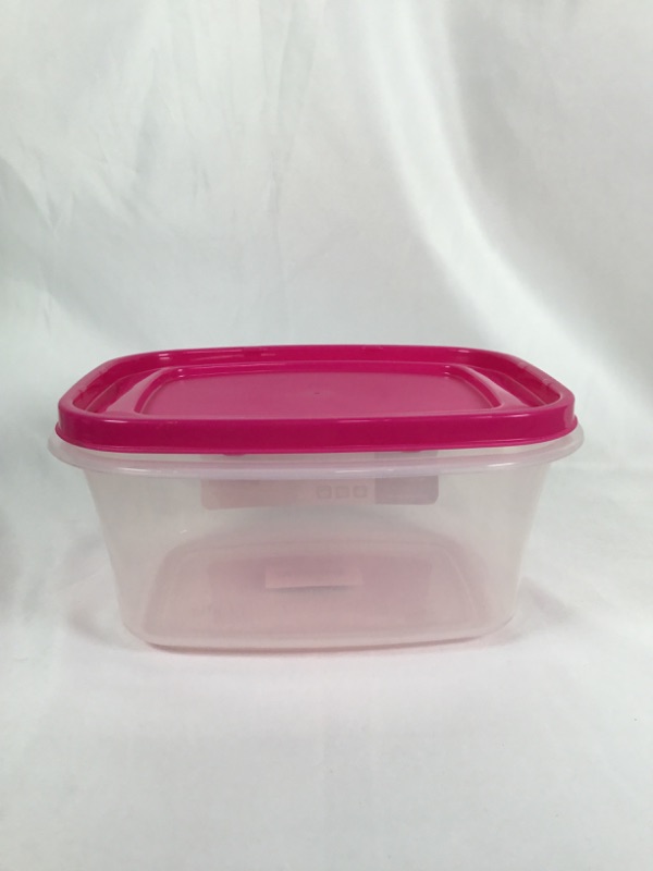 Photo 2 of 10 CUPS REUSABLE CLEAR CONTAINER WITH PINK  LID BPA FREE DISHWASHER MIRCOWAVE AND FREEZER SAFE NEW