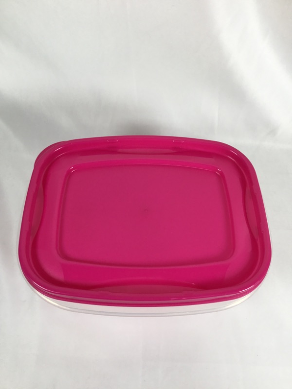 Photo 3 of 10 CUPS REUSABLE CLEAR CONTAINER WITH PINK  LID BPA FREE DISHWASHER MIRCOWAVE AND FREEZER SAFE NEW