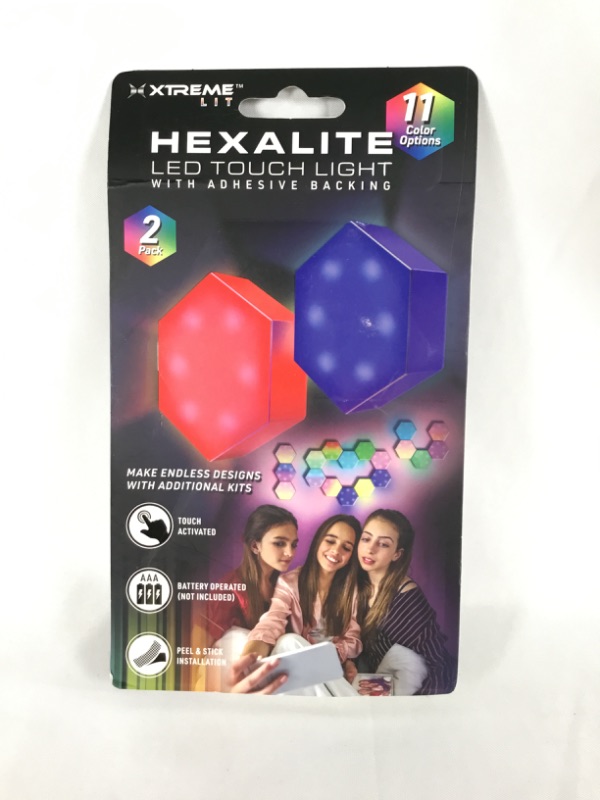 Photo 2 of HEXALITE LED TOUCH LIGHT WITH ADHESIVE BACKING 2 PACK 11 COLOR OPTIONS NEW