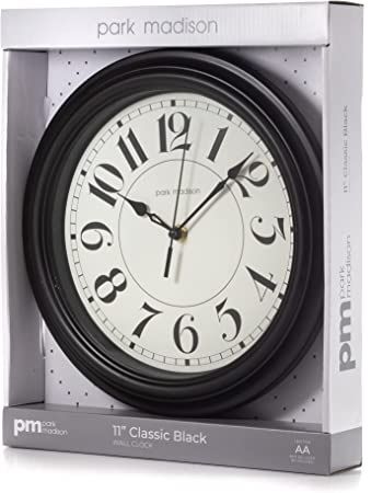 Photo 2 of 11 INCH CLASSSIC BLACK ROUND WALL CLOCK NEW