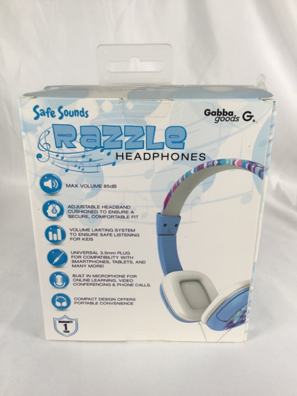 Photo 3 of SAFE SOUND RAZZLE HEADPHONES DESIGNED FOR KIDS WITH A BUILT IN MICROPHONE VOLUME LIMITING ADJUSTABLE HEADBAND PARENT APPROVED NEW