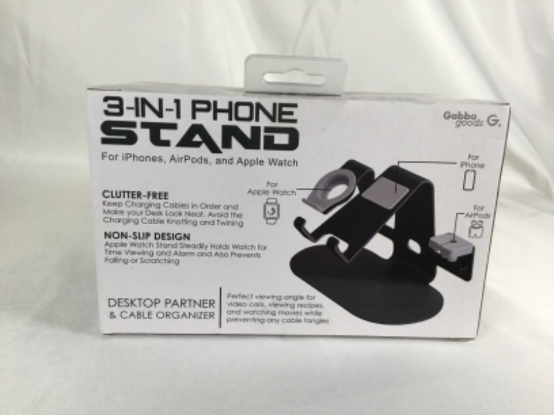 Photo 2 of 3 IN 1 PHONE STAND FOR IPHONE AIRPODS AND APPLE WATCH CLUTTER FREE NON CLIP DESIGN NEW