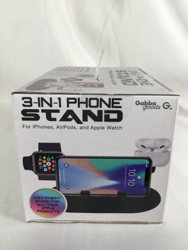 Photo 1 of 3 IN 1 PHONE STAND FOR IPHONE AIRPODS AND APPLE WATCH CLUTTER FREE NON CLIP DESIGN NEW