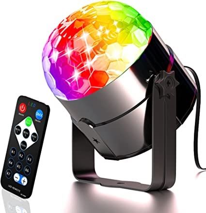 Photo 1 of MINI LED DISCO BALL PROJECTOR WITH SOUND ACTIVATION 7 COLOR DISCO BALL LIGHTS EASY TO USE REMOTE INCLUDED CAN BE HUNG FROM THE WALL OR THE CEILING NEW