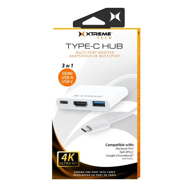 Photo 2 of TYPE C HUB MULTI PORT HUB ADAPTER FEATURES HDMI USB A AND USB C  4K ULTRA HD COMPATIBLE WITH MACBOOK PRO DELL XPS13 GOOGLE CHROMEBOOK AND MORE NEW