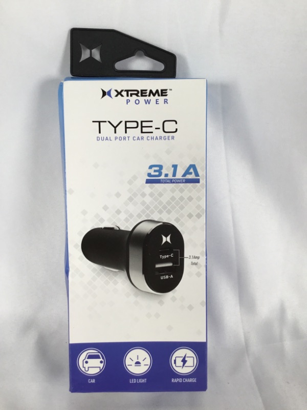 Photo 1 of TYPE C DUAL PORT CAR CHARGER RAPID CHARGE 3.1A TOTAL POWER NEW