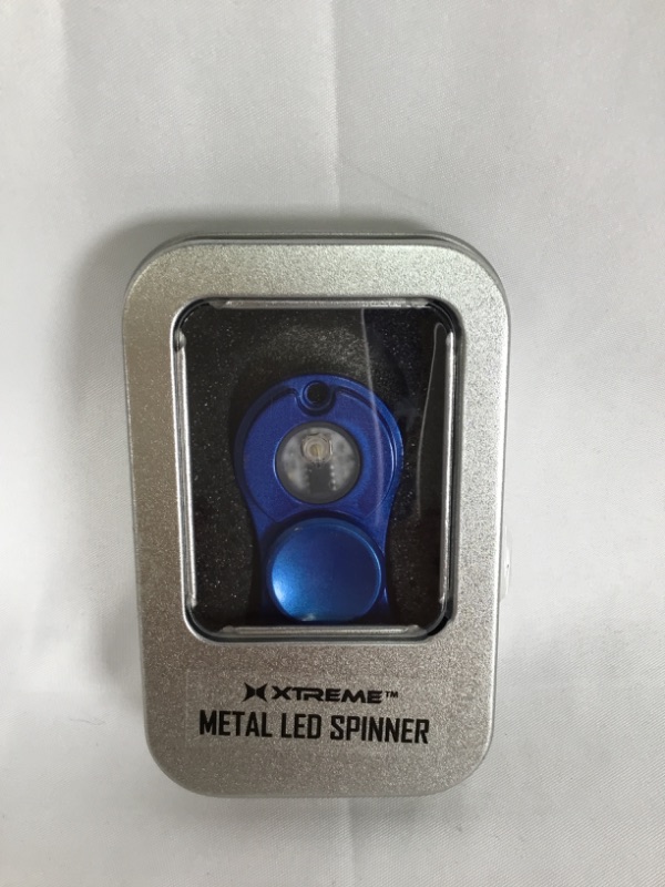 Photo 1 of BLUE METAL LED FIDGET SPINNER NEW