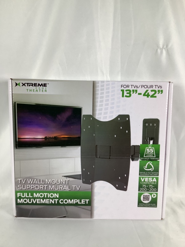 Photo 1 of FULL MOTION TV WALL MOUNT HOLDS  TVS 13 INCHES TO 42 INCHES HOLDS 55 POUNDS  NEW