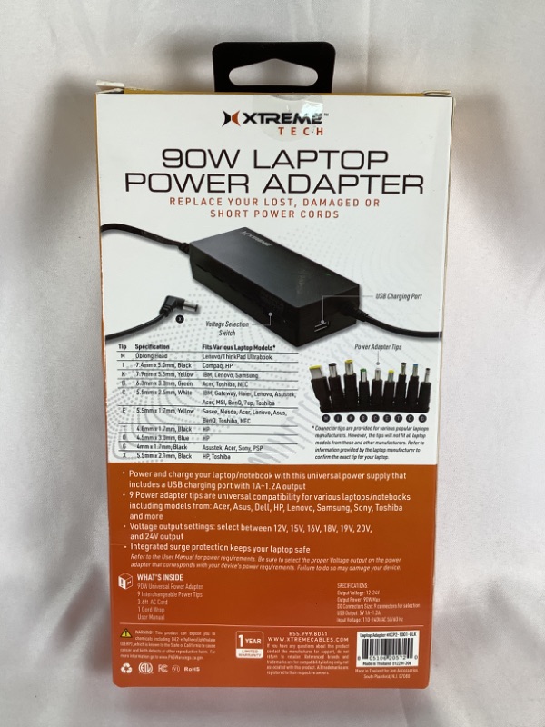 Photo 2 of 90W LAPTOP POWER ADAPTER WITH BUILD IN USB PORT REPLACE YOUR LOST DAMAGED OR SHORT POWER CORDS 
