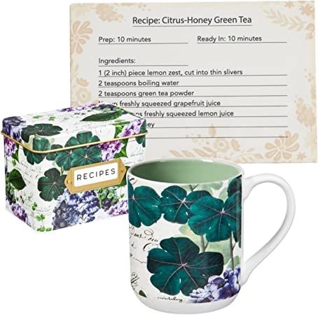 Photo 1 of CYPRESS REFRESH GARDEN GLOW 10 OZ CERAMIC CUP WITH RECIPE TIN  AND 20 BLANK CARDS NEW