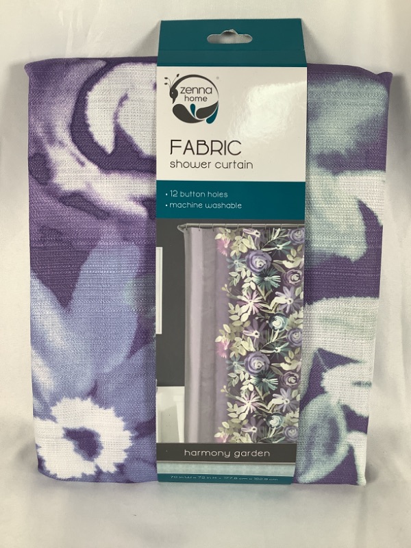 Photo 1 of FABRIC SHOWER CURTAIN HARMONY GARDEN 70 X 72 INCHES NEW