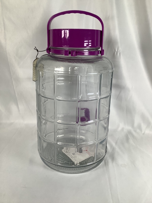 Photo 3 of TAILGATE BEVERAGE 2 GALLON GLASS JAR  WITH PURPLE LID  NEW