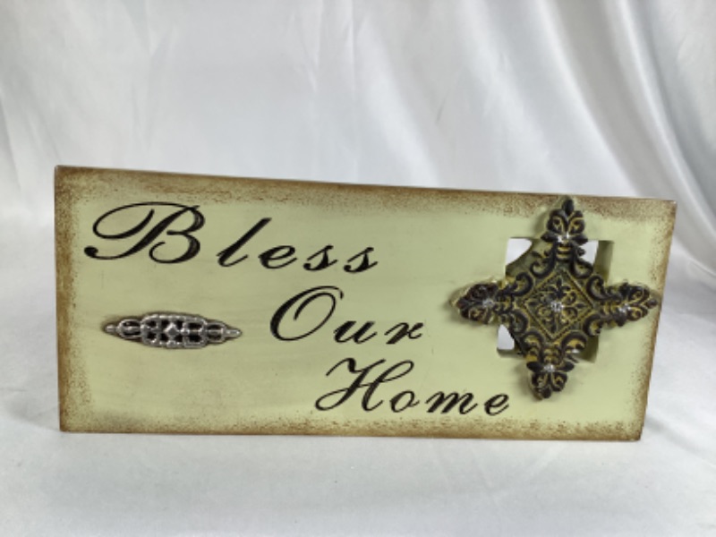 Photo 1 of  BLESS OUR HOME RESIN WALL DECOR PLAQUE NEW