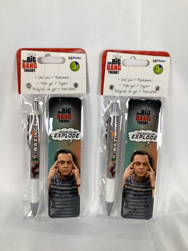 Photo 1 of THE BIG BANG THEORY 2 PACK 0.7MM GEL PEN AND BOOKMARK SET NEW