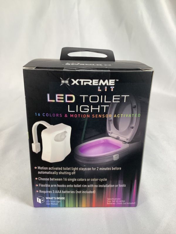 Photo 2 of RBG LED TOILET LIGHT 16 COLORS  MOTION SENSOR ACTIVATED NEW