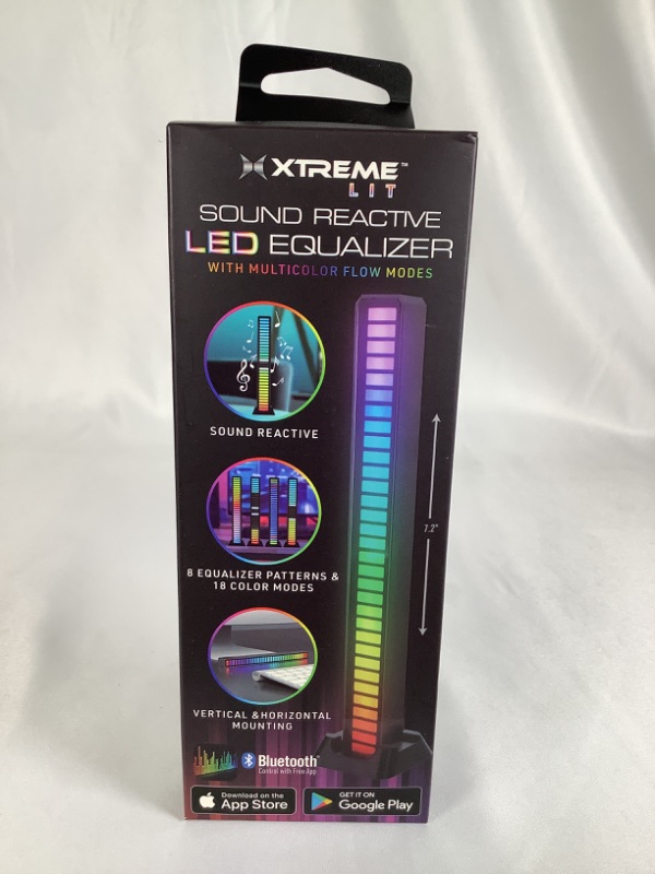 Photo 3 of SOUND REACTIVE LED EQUALIZER WITH MULTICOLOR FLOW MODES 8 EQUALIZER PATTERNS AND 18 COLOR MODES VERTICAL AND HORIZONTAL MOUNTING NEW
