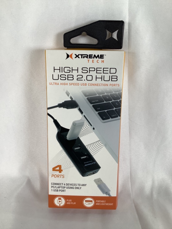 Photo 1 of HIGH SPEED USB 2.0 HUB ULTRA HIGH SPEED USB CONNECTION PORTS 4 PORTS NEW