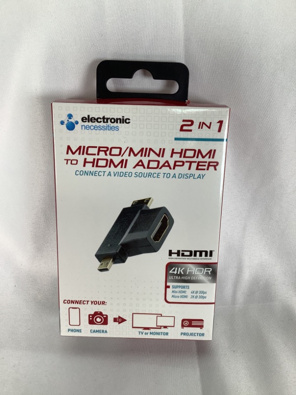 Photo 1 of MICRO MINI HDMI TO HDMI ADAPTER CONNECT A VIDEO SOURCE TO A DISPLAY 4K HDR NEW