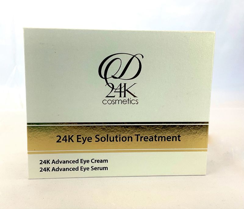 Photo 1 of 24K EYE SOLUTION TREATMENT BUNDLE THE ADVANCED EYE SERUM AND ADVANCED EYE CREAM CONTOURS SKIN AROUND THE EYE AREA TO SMOOTH AND REDUCE PUFFINESS AND SAGGING SKIN NEW IN BOX