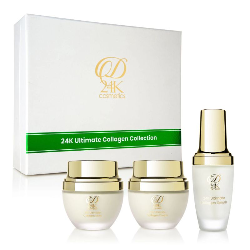 Photo 1 of 24K COLLAGEN RENEWAL SET SOLVES AGING ISSUES FROM THE CORE AS REPLENISHING COLLAGEN AND ELASTICITY REGULATING SKIN COLOR AND FINE LINES PREVENTING THE BREAKDOWN OF SKIN AND ADDING A BEAUTIFUL NATURAL GLOW NEW