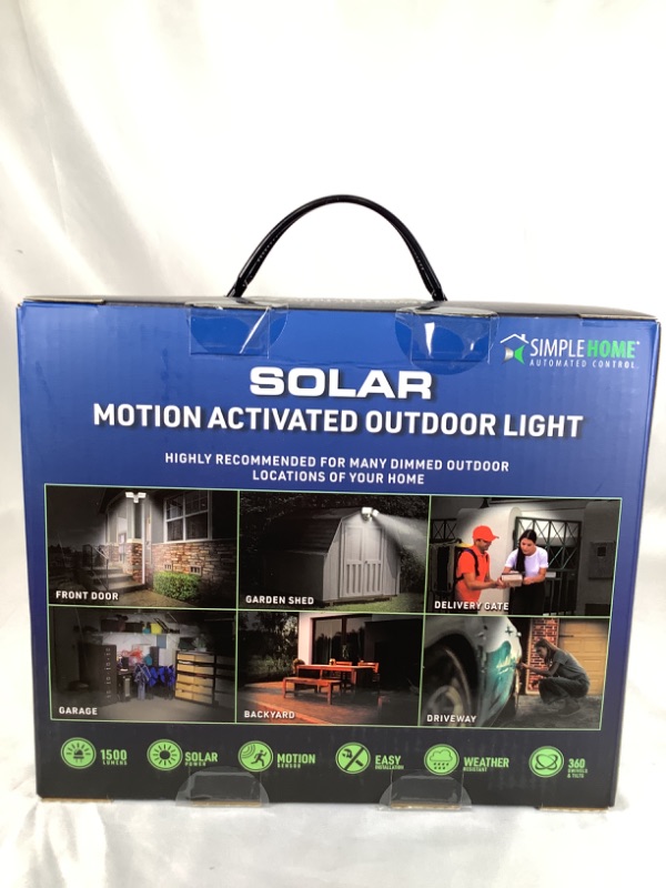 Photo 2 of SOLAR MOTION ACTIVATED OUTDOOR LIGHT CHARGES WITH THE SUNLIGHT AND LIGHTS UP AT NIGHT TO PROVIDE ADDED SECURITY AND VISIBILITY 1500 LUMENS EASY INSTALLATION WEATHER RESISTANT  360 SWIVELS AND TILTS NEW