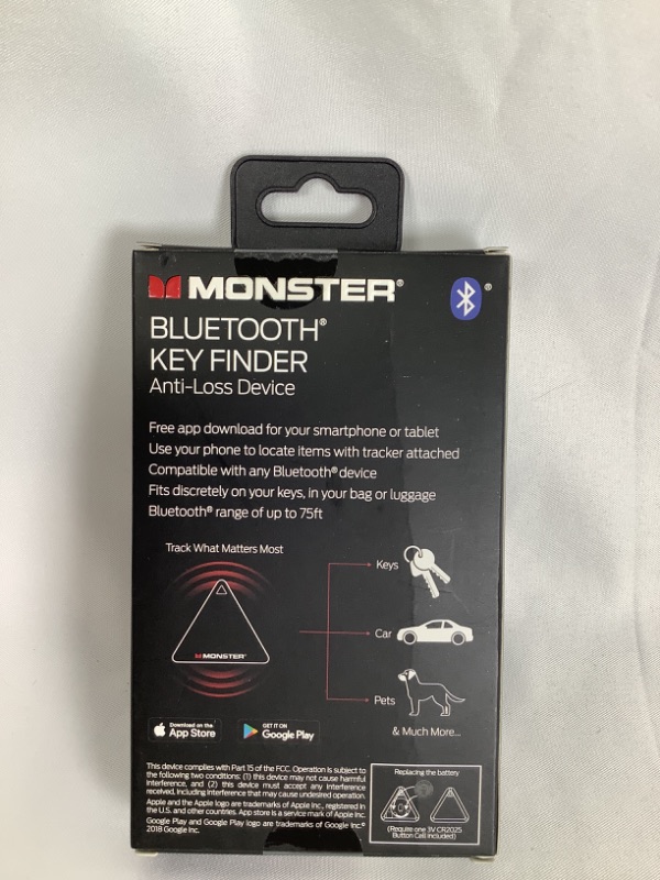 Photo 2 of BLUETOOTH KEY FINDER ANTI LOSS DEVICE TRACK WHAT MATTERS MOST EASILY SECURE TO KEYS OR INSIDE A BAG BLUETOOTH RANGE UP TO 75 FEET EASY TO USE COMPANION APP NEW