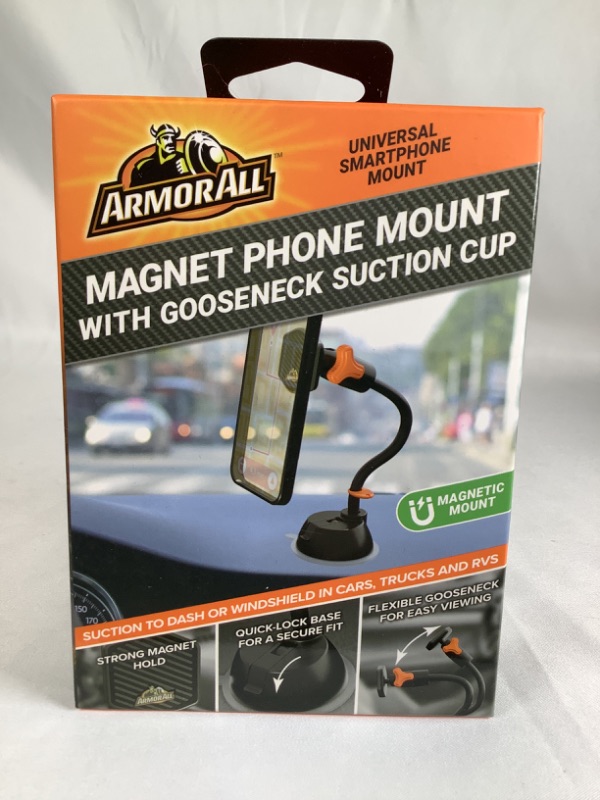 Photo 1 of  MAGNET PHONE MOUNT WITH GOOSENECK SUCTION CUP SUCTIONS TO DASH OR WINDSHIELD IN CARS TRUCKS AND RVS NEW