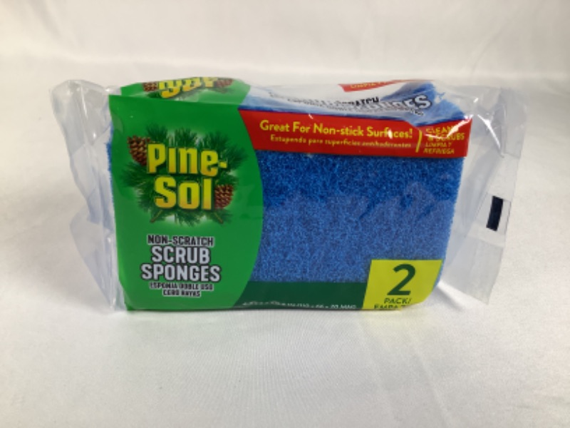 Photo 2 of  BLUE NON SCRATCH SCRUB SPONGES 2  PACK GREAT FOR NON STICK SURFACES  NEW   