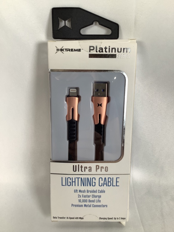 Photo 1 of ULTA PRO LIGHTNING CABLE 6 FEET LONG MESH BRAIDED CABLE 2X FASTER CHARGE NEW