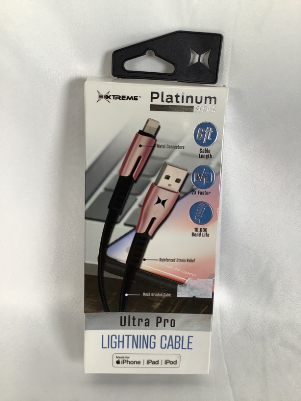 Photo 2 of ULTA PRO LIGHTNING CABLE 6 FEET LONG MESH BRAIDED CABLE 2X FASTER CHARGE NEW