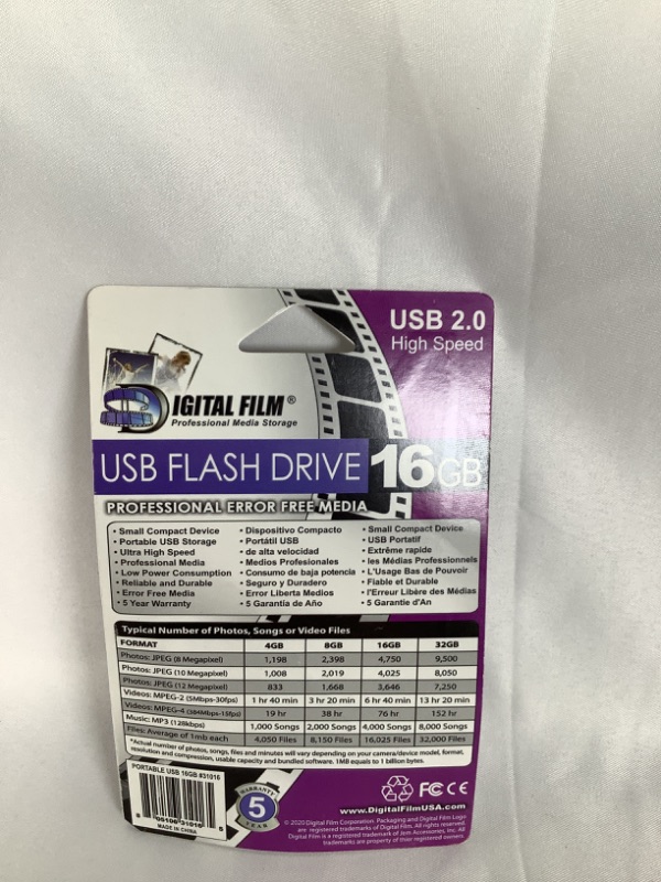 Photo 2 of 16GB USB FLASH DRIVE 2.0 HIGH SPEED NEW