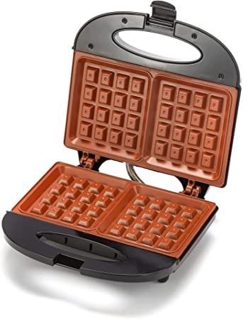 Photo 1 of  ELECTRIC WAFFLE MAKER CERAMIC NON STICK PLAES HEATS UP FAST MAKE 2 WAFFLES AT ONCE NEW