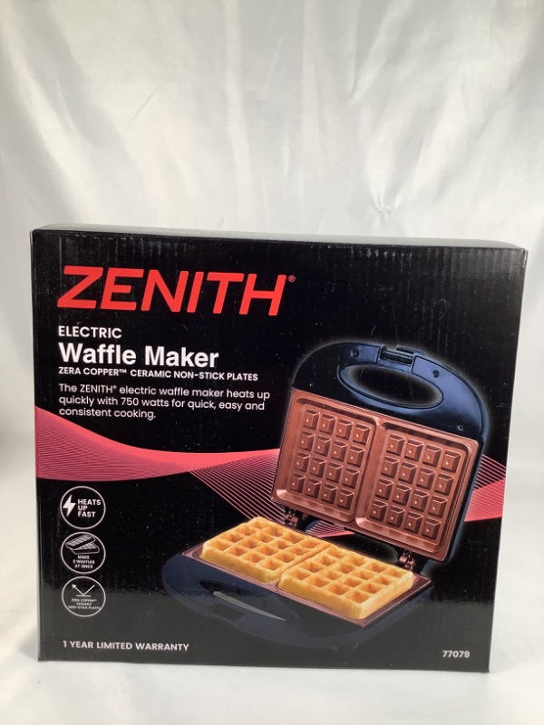 Photo 3 of  ELECTRIC WAFFLE MAKER CERAMIC NON STICK PLAES HEATS UP FAST MAKE 2 WAFFLES AT ONCE NEW