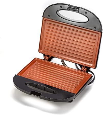 Photo 1 of  ELECTRIC PANINI MAKER CERAMIC NON STICK PLAES HEATS UP FAST MAKE 2 WAFFLES AT ONCE NEW