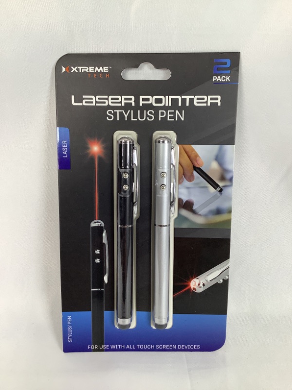 Photo 3 of  LASER POINTER STYLUS PEN 2 PACK SILVER AND BLACK NEW