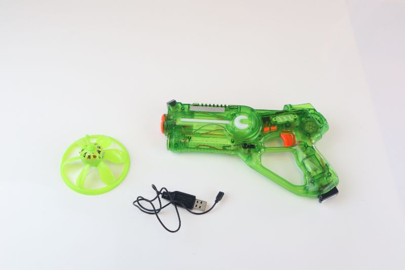 Photo 1 of C STAR TOY GUN INCLUDES EXOPLANET FLYING SAUCER AND CHARGING CORD REQUIRE 4 TRIPPLE A BATTERIES NEW IN BOX 