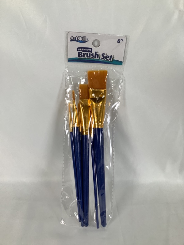 Photo 1 of PREMIUM BLUE AND GOLD  6 PIECE BRUSH SET NEW