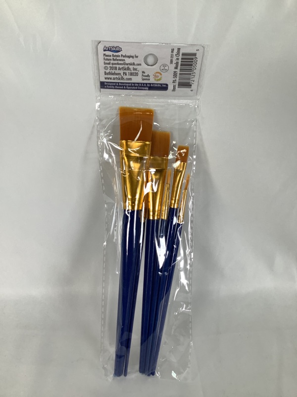 Photo 2 of PREMIUM BLUE AND GOLD  6 PIECE BRUSH SET NEW