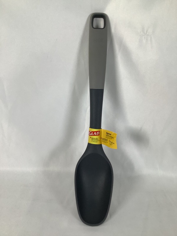Photo 1 of GRAY KITCHEN SPOON WITH EASY GRIP HANDLE IDEAL FOR NON STICK SURFACES HEAT RESISTANT UP TO 410 DISHWASHER SAFE NEW