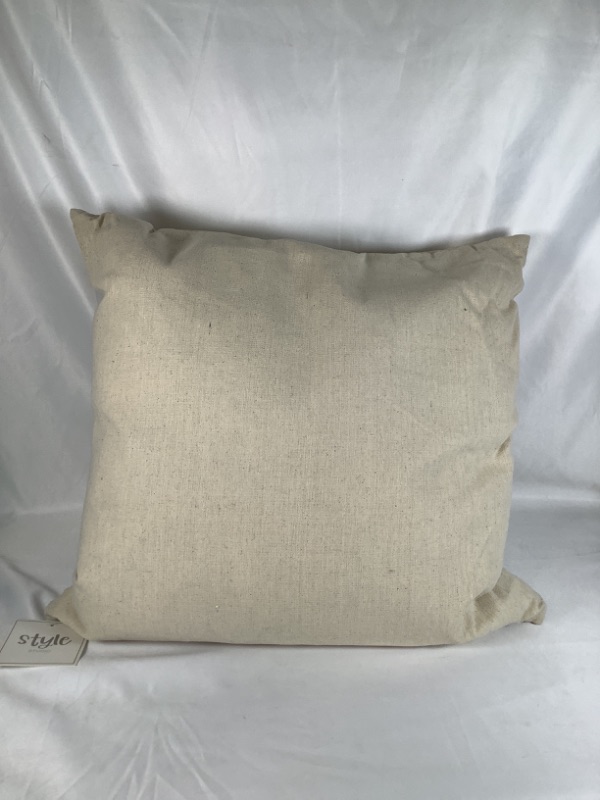 Photo 2 of NATURAL NIRVANA JACK VELVET APPLIQUE PILLOW COTTON AND POLYESTER WITH ZIPPER  20 X 20 NEW
