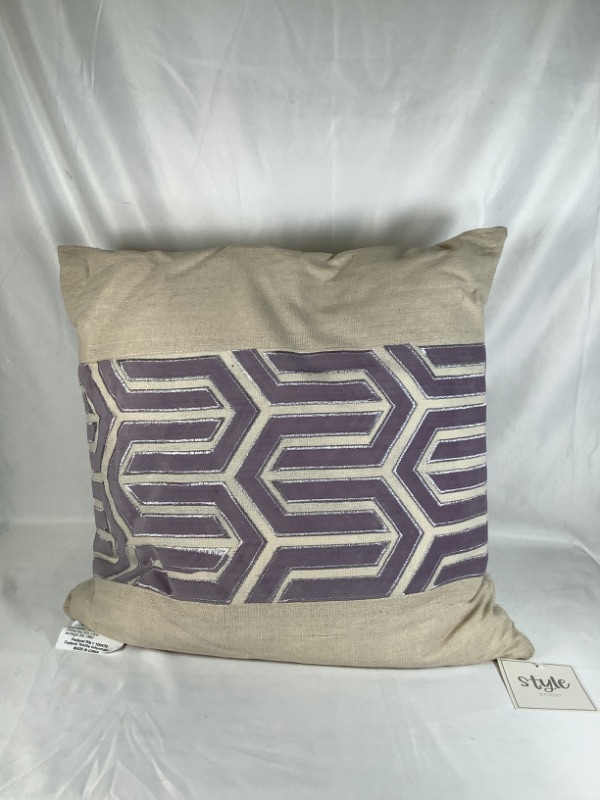Photo 1 of NATURAL NIRVANA JACK VELVET APPLIQUE PILLOW COTTON AND POLYESTER WITH ZIPPER  20 X 20 NEW