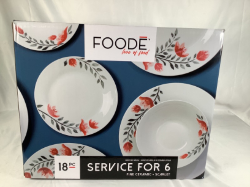 Photo 1 of 18 PEICE SERVICE FOR 6 DINNING SET 6 DINNER PLATES 6 DESSERT PLATES AND 6 CEREAL BOWLS NEW 