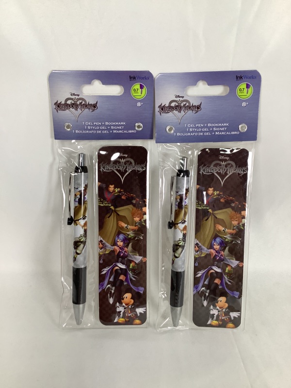 Photo 1 of 2 PACK KINGDOM HEARTS 1 GEL PEN PLUS BOOKMARK NEW