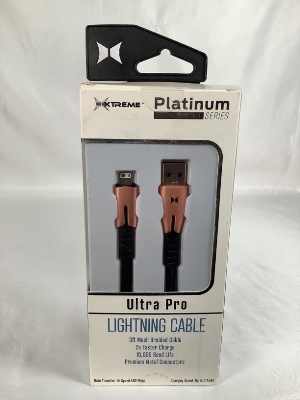 Photo 1 of BRONZE AND BLACK ULTRA PRO LIGHTNING 3 FEET MESH BRAIDED CABLE 2X FASTER CHARGE NEW