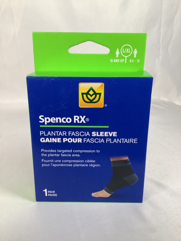 Photo 1 of 1 PAIR BLACK PLANTAR FASCIA SLEEVE  L / XL NEW