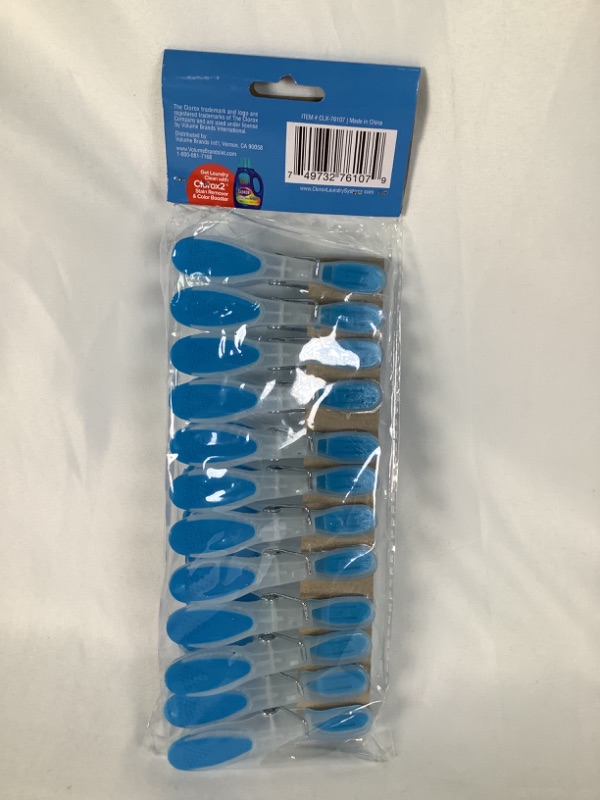 Photo 2 of 12 PACK PLASTIC CLOTHESPINS WITH NO SLIP GRIP NEW