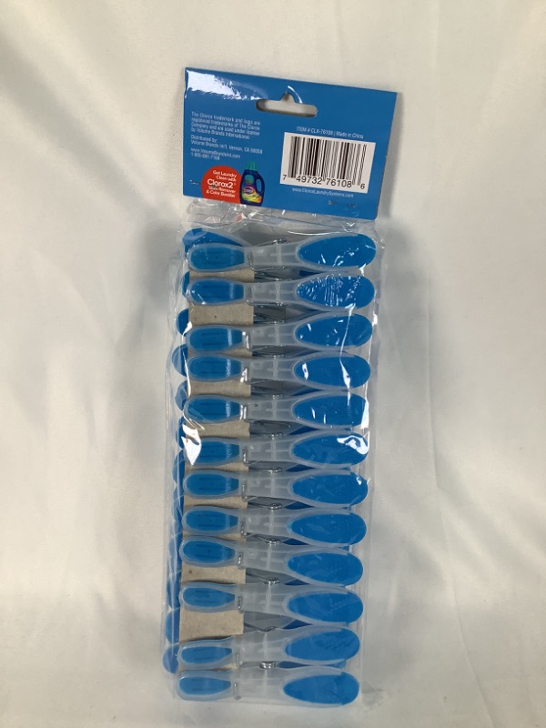 Photo 2 of 24 PACK PLASTIC CLOTHESPINS WITH NO SLIP GRIP NEW