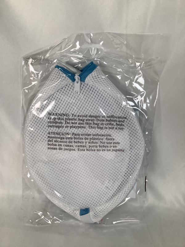 Photo 2 of  MESH BRA WASH BAG WITH ANTIMICROBIAL PROTECTION FROM ODORS RUST RESISTANT ZIPPER  6 X 6 X 7.5 INCHES NEW
