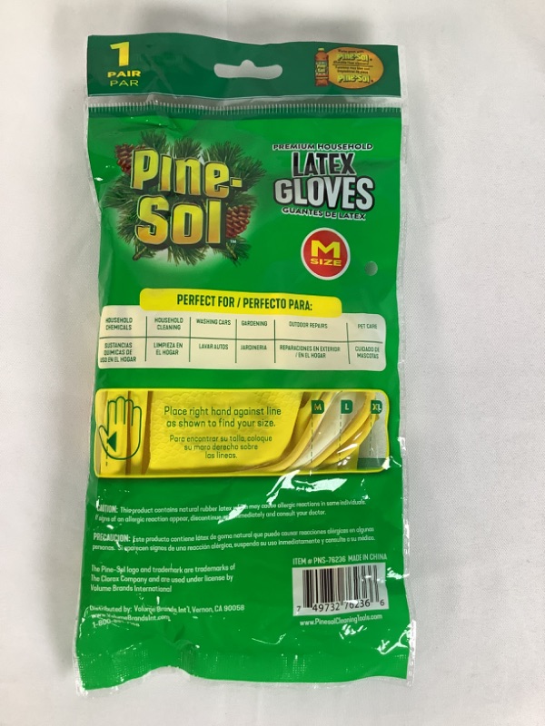 Photo 2 of 1 PAIR PREMIUM HOUSEHOLD LATEX GLOVES SIZE M INDOOR AND OUTDOOR USE NEW