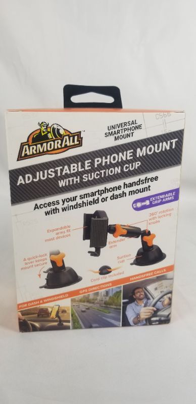 Photo 2 of ADJUSTABLE PHONE MOUNT WITH SUCTION CUP MOUNTS TO DASH OR WINDSHIELD IN CARS TRUCKS AND RVS NEW 
